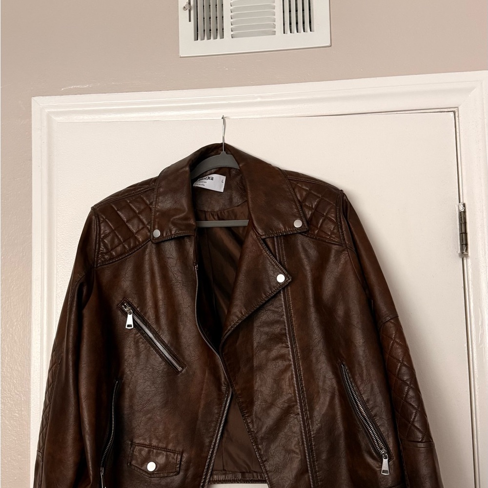 Rita Ora for Primark Dark Brown Faux Leather Jacket